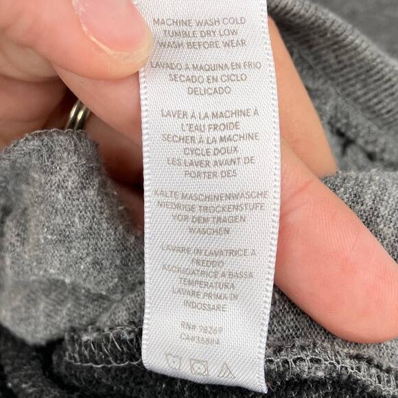 Alternative Apparel Gray Colorblock Inseam Pockets Long Sleeve Hoodie Sweatshirt - Picture 6 of 9